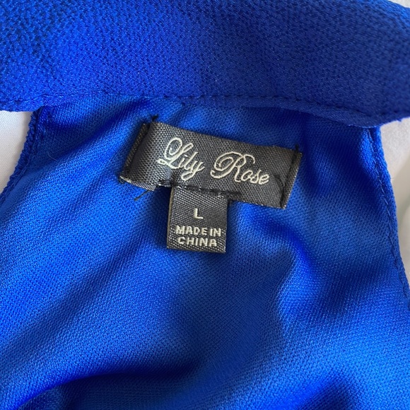 Blue Lily Rose Off-the-Shoulder Dress! - Picture 3 of 3